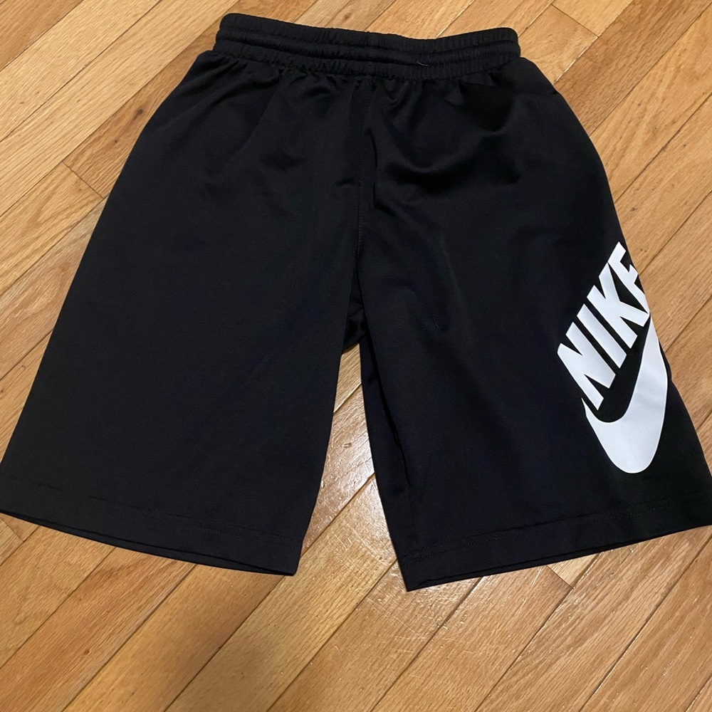 Nike Black Shorts with Large White Swoosh